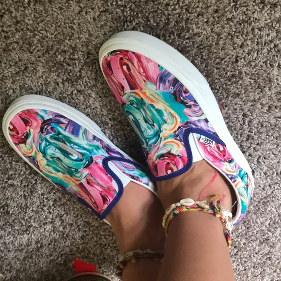 Colorful, customized vans. Size 9.5 womens - Picture 3 of 3